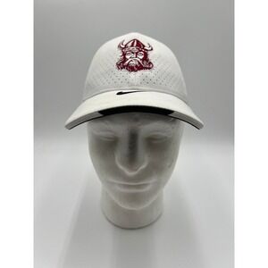 Nike Heritage 86 White Viking Mascot Perforated Adjustable Golf Hat Cap Mens